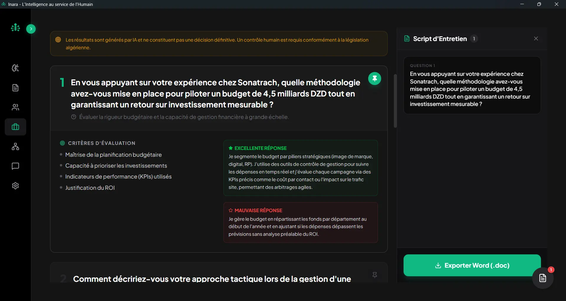 Guide d'Entretien